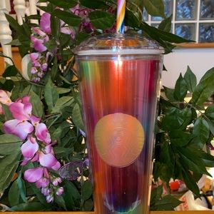 Starbucks 2021 Rainbow dome top tumbler BNWT